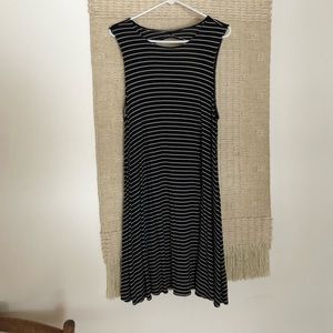 American Eagle striped tank dress with open back